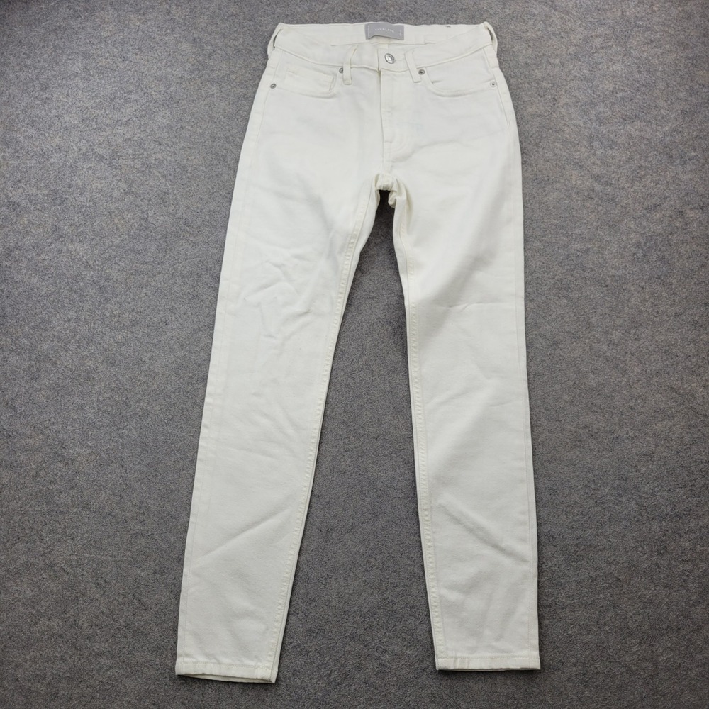 Everlane Womens‎ Skinny Jeans Bone White Denim Size 25 Regular High Rise Stretch